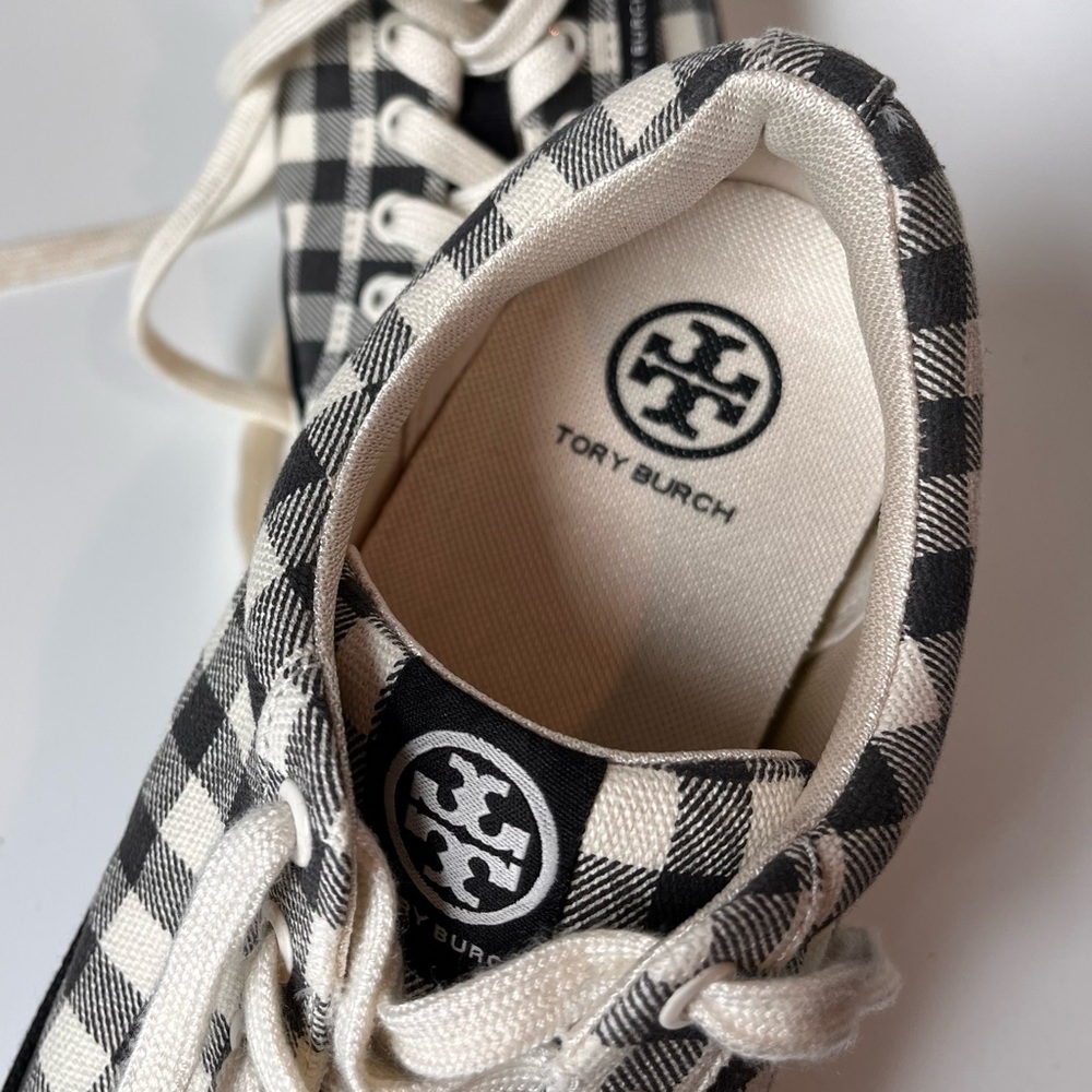 Tory Burch !Fun! Gingham Tennis Shoes - Picture 10 of 12